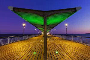 Piers Gallery: England, Dorset, Bournmouth, Bournmouth Pier, Evening View on Bournmouth Pier