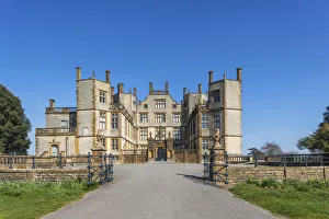 Sherborne Prints: England, Dorset, Sherborne, Sherborne Castle a 16th century Tudor Mansion built by Sir Walter Raleigh in 1594