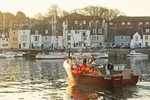 Fishing Boats Gallery: England, Dorset, Weymouth, Weymouth Harbour, Fishing Boat Departing