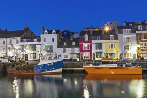 Weymouth Prints: England, Dorset, Weymouth, Weymouth Harbour at Night