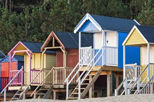 Images Dated 17th October 2013: England, East Anglia, Norfolk, Wells-Next-The-Sea, Beach Huts