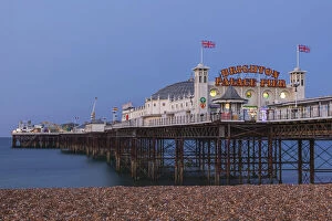 Piers Gallery: England, East Sussex, Brighton, Brighton Beach and Pier