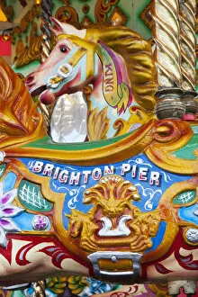 Images Dated 8th November 2011: England, East Sussex, Brighton, Brighton Pier, Carousel Horse
