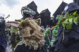 Participants Prints: England, East Sussex, Hastings, The Annual Traditional Jack in the Green Festival aka