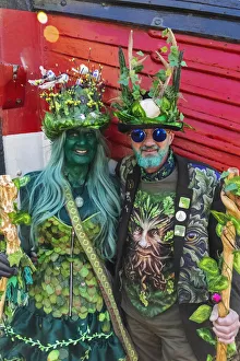 Couples Prints: England, East Sussex, Hastings, The Annual Traditional Jack in the Green Festival aka