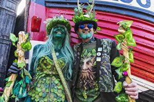 Couples Prints: England, East Sussex, Hastings, The Annual Traditional Jack in the Green Festival aka