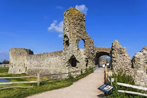 East Sussex Prints: England, East Sussex, Pevensey, Pevensey Castle