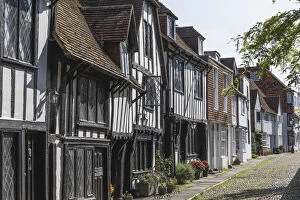 Images Dated 30th September 2020: England, East Sussex, Rye, Street Scene with Medieval Housing