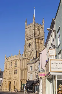 Cotswolds Prints: England, Gloucestershire, Cotswolds, Cirencester, Parish Church of St John Baptist