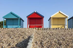 Images Dated 8th September 2014: England, Hampshire, Calshot, Beach Huts