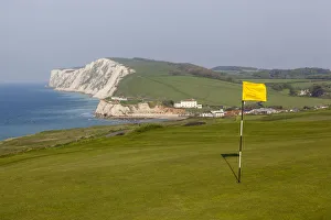 Golf Prints: England, Hampshire, Isle of Wight, Freshwater Bay Golf Course