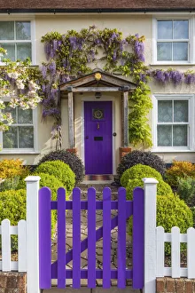 Hampshire Prints: England, Hampshire, New Alresford, Colourful House Doorway