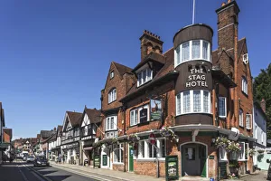 England, Hampshire, New Forest, Lyndhurst, Street Scene