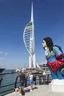 Images Dated 1st October 2021: England, Hampshire, Portsmouth, Daytime View of The Spinnaker Tower and Gunwharf Quays