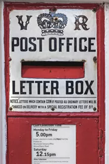 Images Dated 30th September 2020: England, Hampshire, Winchester, Kingsgate, Historic VR Post Office Letter Box
