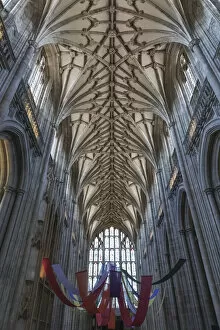 Images Dated 30th September 2020: England, Hampshire, Winchester, Winchester Cathedral, Interior View