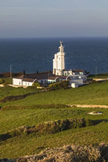Isle Of Wight Prints: England, Isle of Wight, Niton, St. Catherines Lighthouse