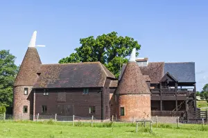 Kent Prints: England, Kent, Converted Oast Houses near Tunbridge Wells