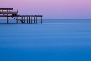 England, Kent, Deal. Deal pier, in the coastal resort of Deal. Notable for its two castles