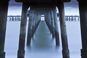 Coastal Town Prints: England, Kent, Deal. Deal pier, in the coastal resort of Deal. Notable for its two castles