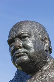 Winston Churchill Prints: England, Kent, Westerham, Winston Churchill Statue
