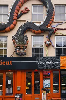 Dragon Prints: England, London, Camden, large Chinese dragon by Camden Market