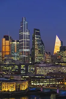 England, London, City of London Skyline showing Modern Skyscrapers