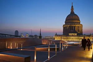England, London, City of London, St Pauls Cathedral from One New Change shopping
