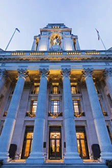 England, London, City of London, Tower Hill, Four Seasons Hotel with Christmas Decorations