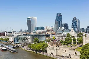 Images Dated 30th September 2016: England, London, City Skyline and Thames River from Tower Bridge
