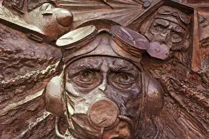 Embankment Prints: England, London, Embankment, Detail of Battle of Britain Memorial