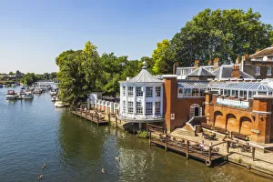 Riverfront Prints: England, London, Hampton Court, The Mitre Hotel, Riverside Restaurant