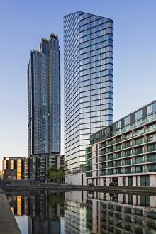 Canals Prints: England, London, Islington, City Road Basin and Chronicle Tower Development