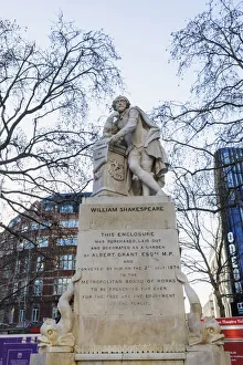 Images Dated 4th March 2022: England, London, Leicester Square, Shakespeare Statue