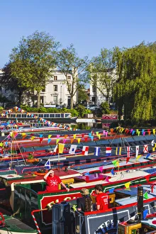 Images Dated 21st August 2018: England, London, Little Venice, Canal Boats