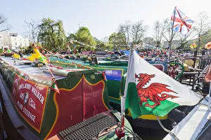 Images Dated 8th July 2013: England, London, Maida Vale, Little Venice, Annual Canal Boat Cavalcade, Canal Boats