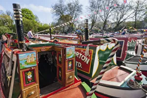 Images Dated 8th July 2013: England, London, Maida Vale, Little Venice, Annual Canal Boat Cavalcade, Canal Boats