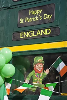 Piccadilly Prints: England, London, Picadilly, St Patricks Day parade