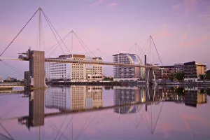 Images Dated 22nd October 2009: England, London, Royal Victoria Docks, Looking towards Royal Victoria Dock Bridge