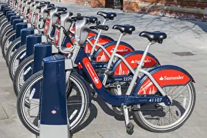 Bikes Collection: England, London, Santander Bike Hire Stand