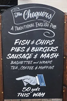 Menu Prints: England, London, Soho, Pub Food Menu