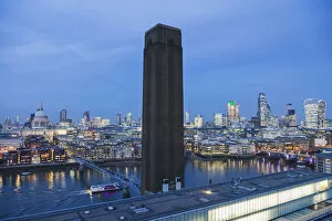 England, London, Southwark, Bankside, City Skyline View from Tate Modern