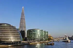 Thames River Prints: England, London, Southwark, The Shard and More London Develpment