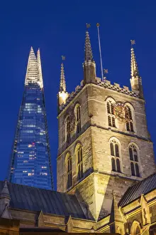 Office Building Prints: England, London, Southwark, Southwark Cathedral and The Shard