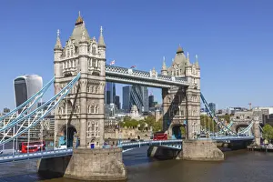 Thames Prints: England, London, Southwark, Tower Bridge and City of London Skyline