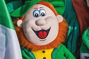 Folklore Prints: England, London, St. Patricks Day Parade, Leprechaun Doll
