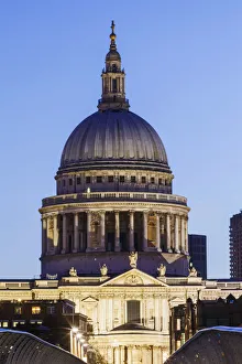 England, London, St. Pauls Cathedral and City Skyline