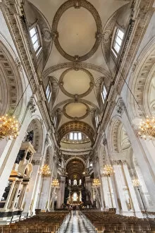 Images Dated 20th January 2022: England, London, St. Pauls Cathedral, The Nave