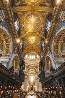 Images Dated 20th January 2022: England, London, St. Pauls Cathedral, The Quire
