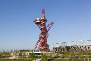 England, London, Stratford, Queen Elizabeth Olympic Park, ArcelorMittal Orbit Sculpture